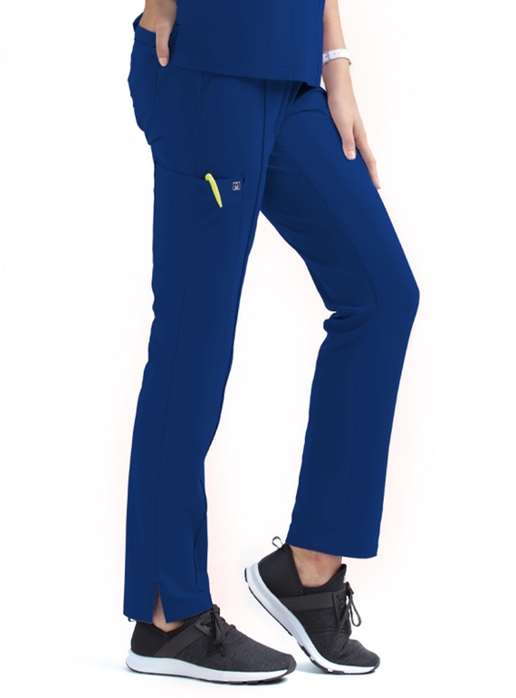 Matrix Impulse Full Elastic Waistband Scrub Pant - Women - Navy/Navy Trim