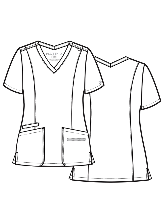 Matrix Double V-Neck Scrub Top - Women