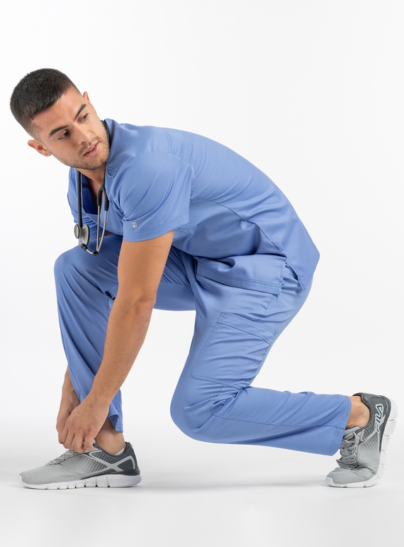 Matrix Half Elastic Waistband Cargo Scrub Pant - Men