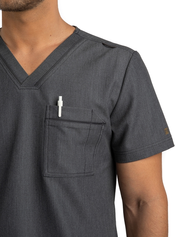 Matrix Pro Contrast Piping V-Neck Scrub Top - Men
