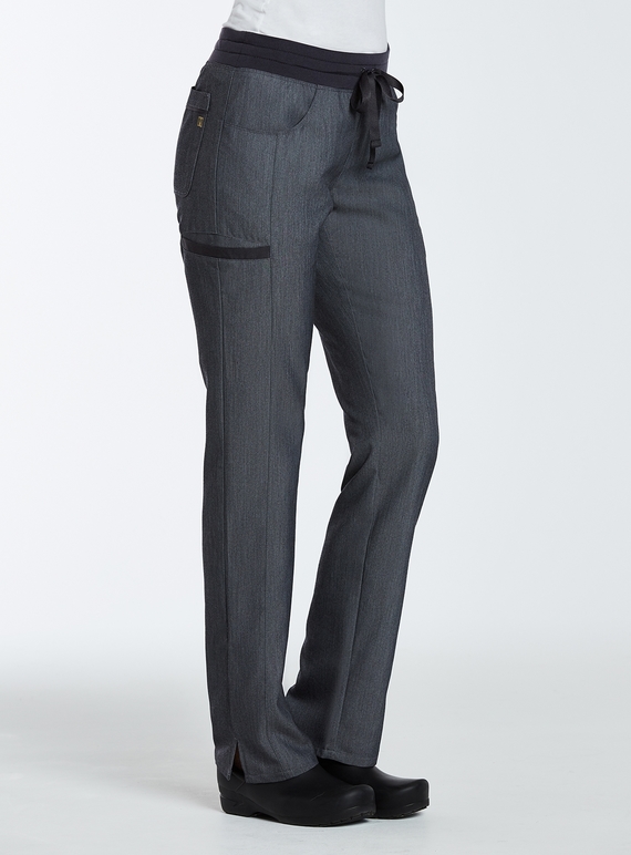 Matrix Pro Contrast Yoga Band Scrub Pants - Women