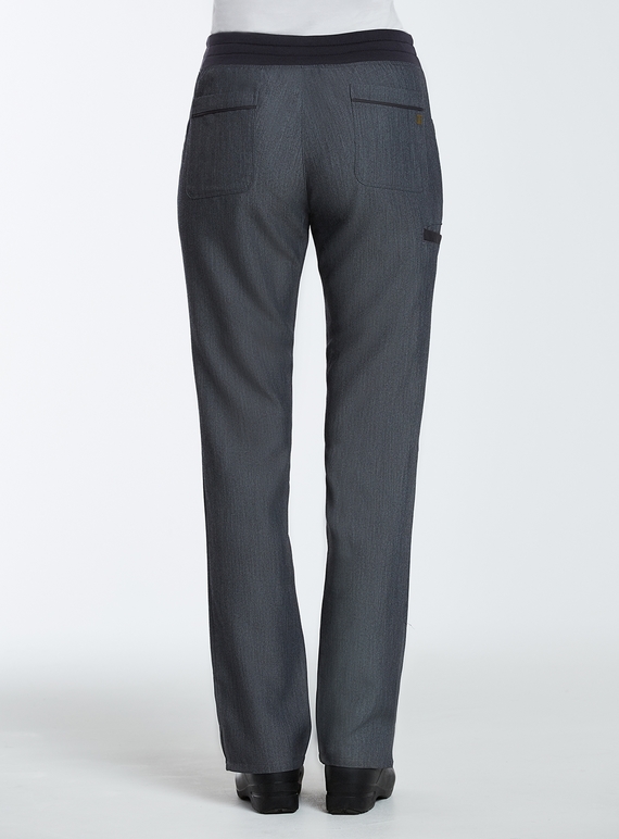 Matrix Pro Contrast Yoga Band Scrub Pants - Women - Back view