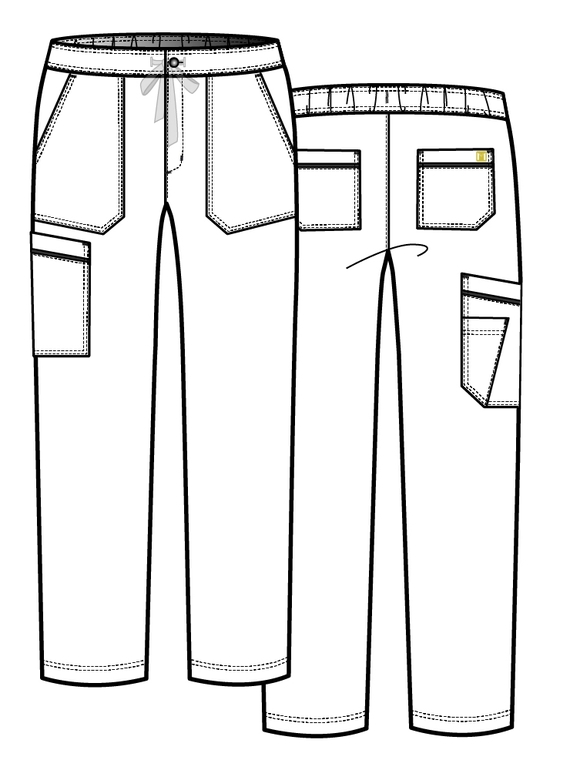 Matrix Pro Contrast Piping Cargo Scrub Pant - Men