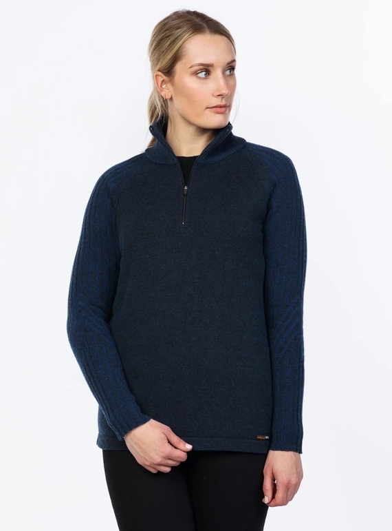 Technical Half Zip Sweater 36.6 - Women - Blue