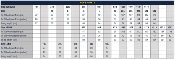 Taped Original Work Pants - Sizing