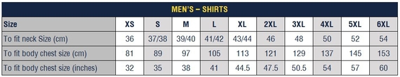 Taped Hi Vis Polyester Mesh Long Sleeve Polo Shirt - Sizing