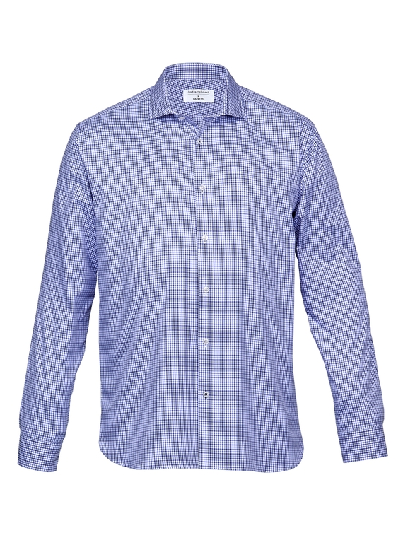 Barkers Stamford Check Shirt - Men - Navy/Blue/White