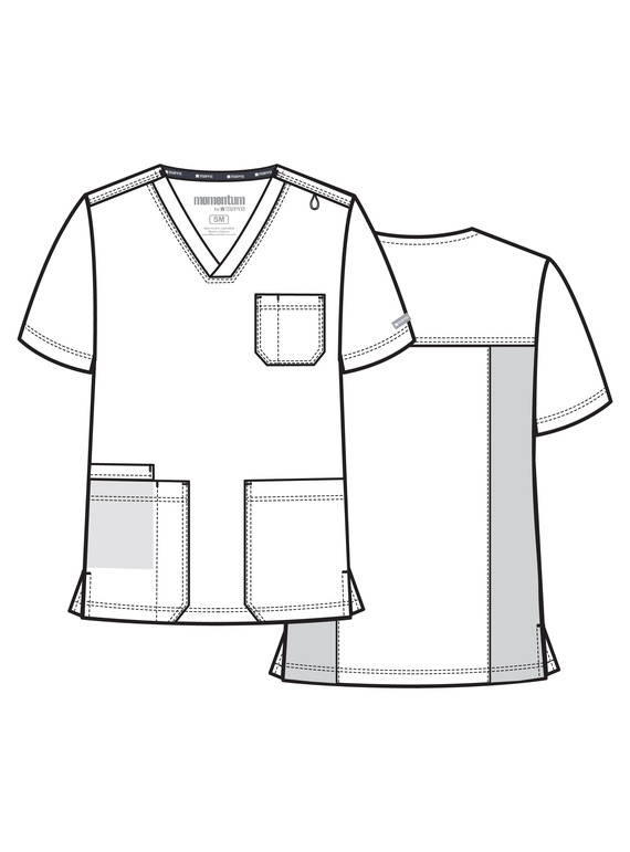 Momentum 3 Pocket V Neck Scrub Top - Men