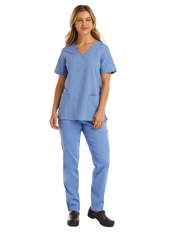 Momentum Double V Neck Scrub Top - Women