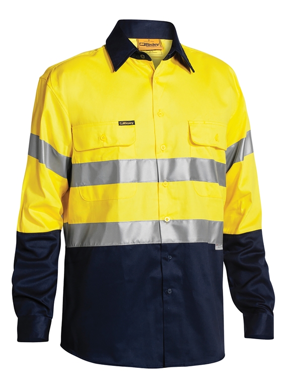 Taped Hi Vis Drill Long Sleeve Shirt