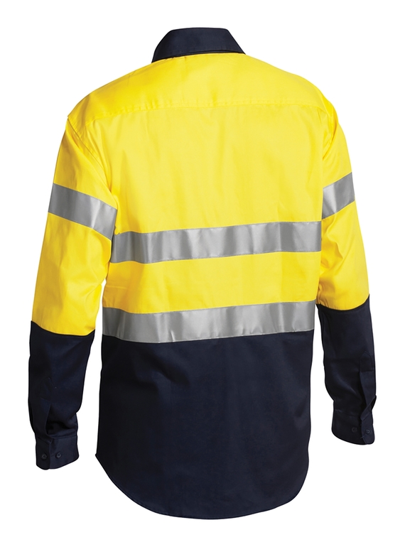 Taped Hi Vis Drill Long Sleeve Shirt - Back