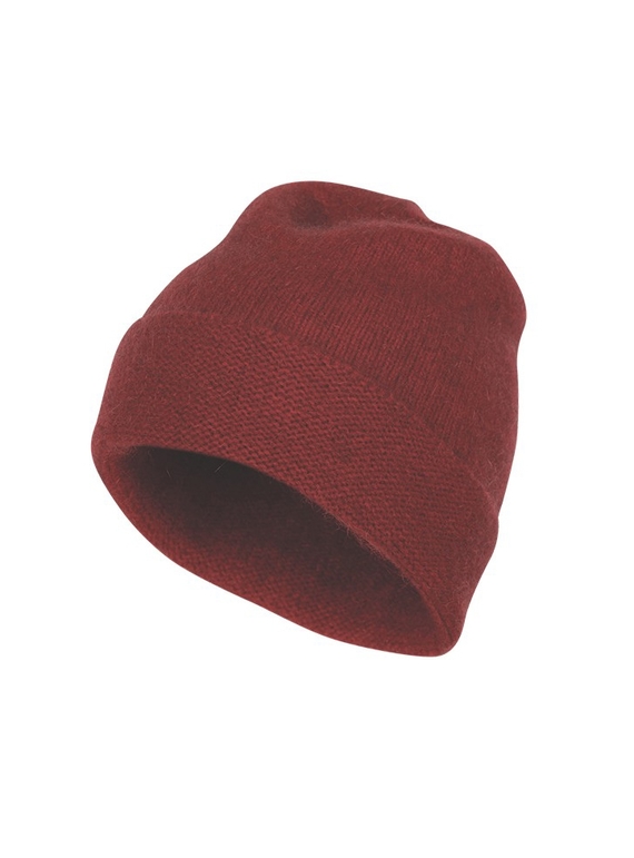 Possum/Merino Beanie - Berry