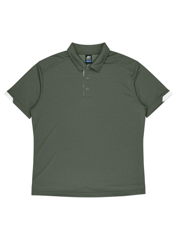 Morris Polo Shirt - Men - Polyester - Army Green/White