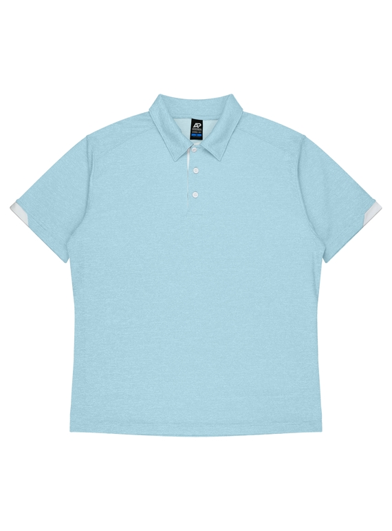 Morris Polo Shirt - Men - Polyester - Sky Blue/White