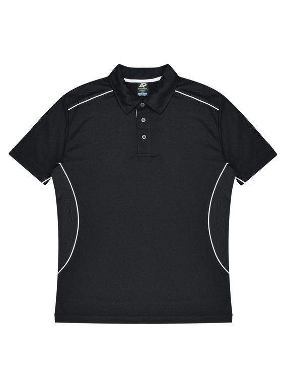 Kuranda Polo Shirt - Men - Polyester, New mesh knit - Black/White