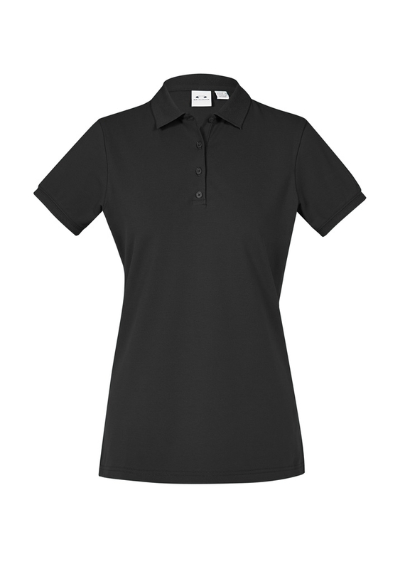 City Cotton Blend Polo Shirt - Women - Black