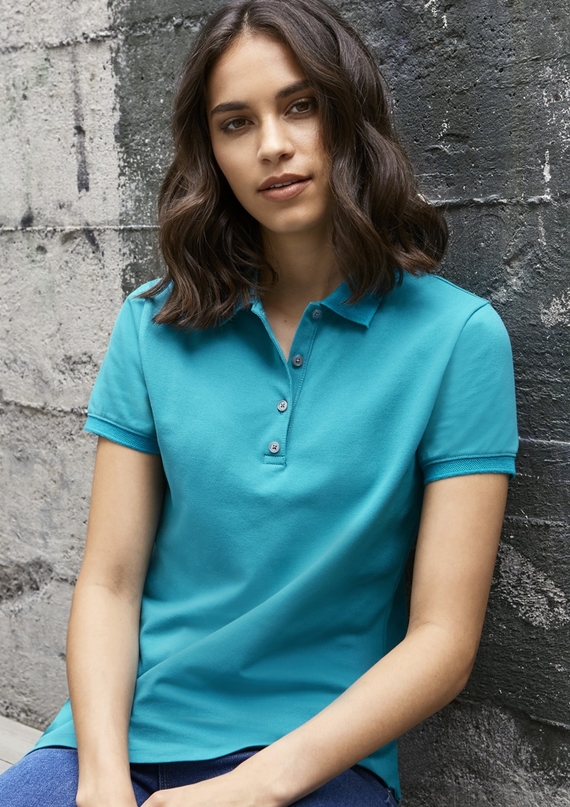 City Cotton Blend Polo Shirt - Women