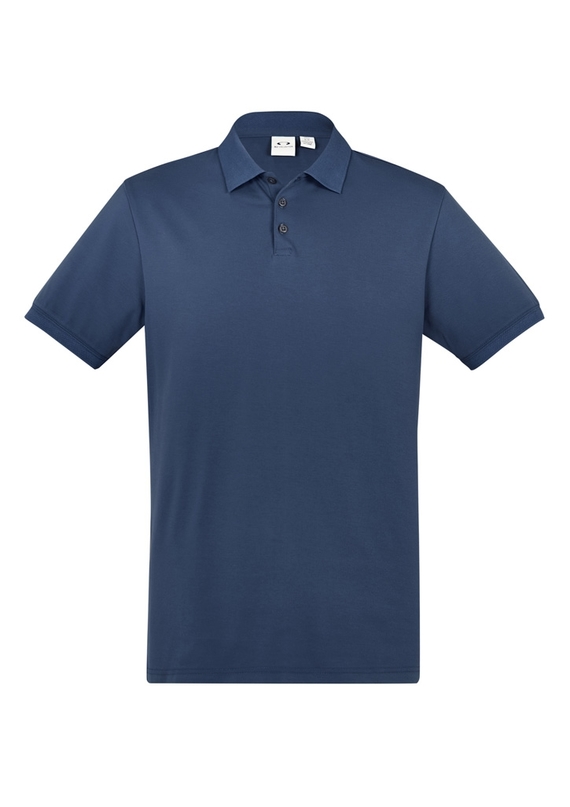 City Cotton Blend Polo Shirt - Men - Mineral Blue