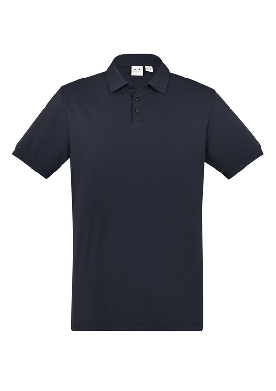 City Cotton Blend Polo Shirt - Men - Navy