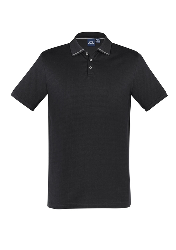 Aston 100% Cotton Polo Shirt - Men - Back/Silver Grey