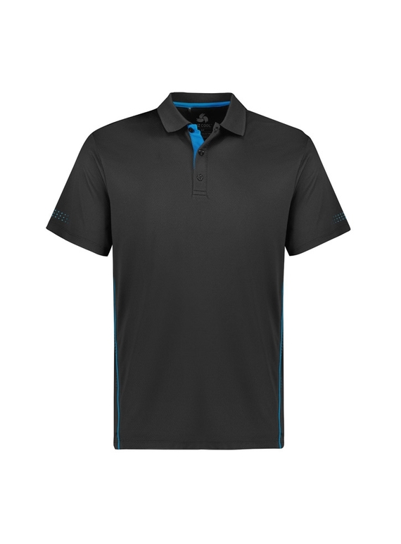 Balance Polo Shirt - Men - Grey/Cyan
