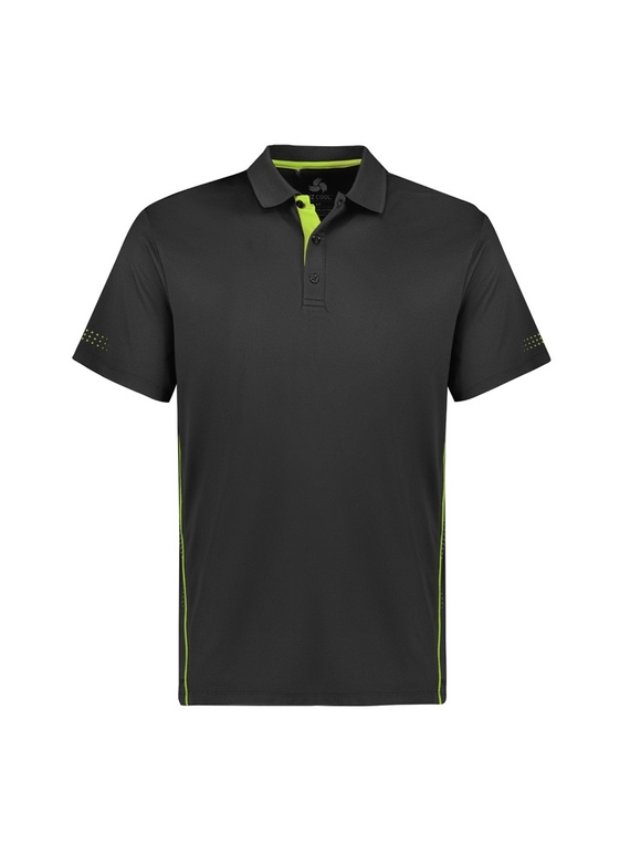 Balance Polo Shirt - Men - Grey/Fluro Green