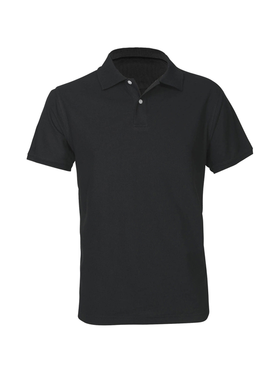 Neon Slim Fit Poly/Cotton Polo Shirt - Men - Black