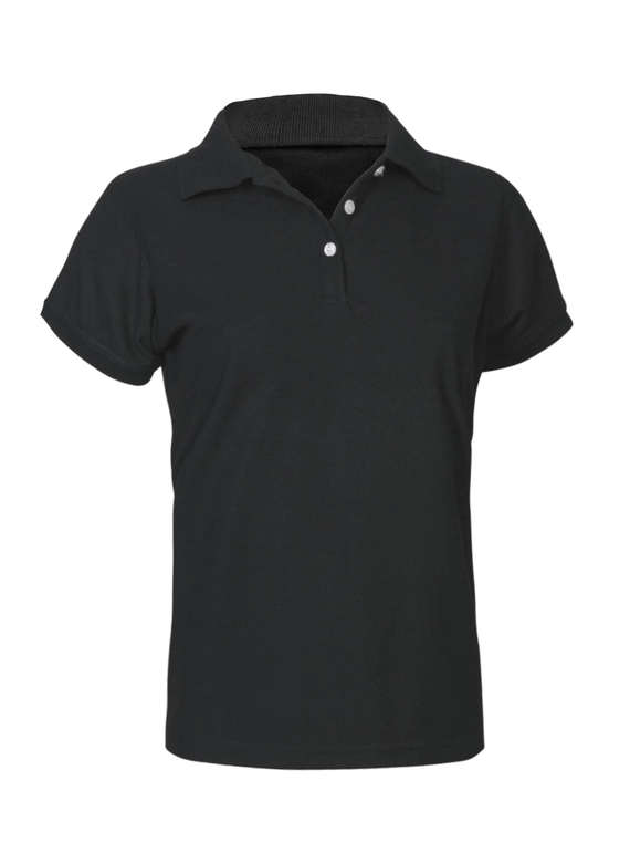 Neon Slim Fit Poly/Cotton Polo Shirt - Women - Black