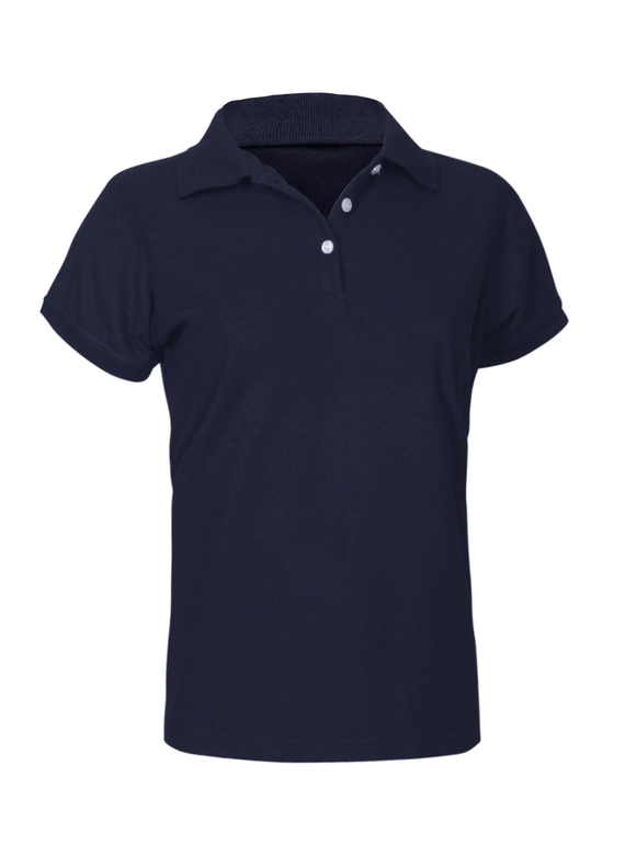 Neon Slim Fit Poly/Cotton Polo Shirt - Women - Navy