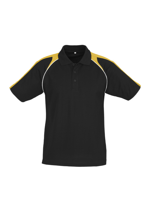 Triton BIZCOOL Polo Shirt - Men - Black/Gold/White