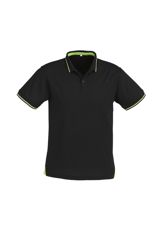 Jet Cotton Backed BIZCOOL Polo Shirt - Men - Black/Bright Green