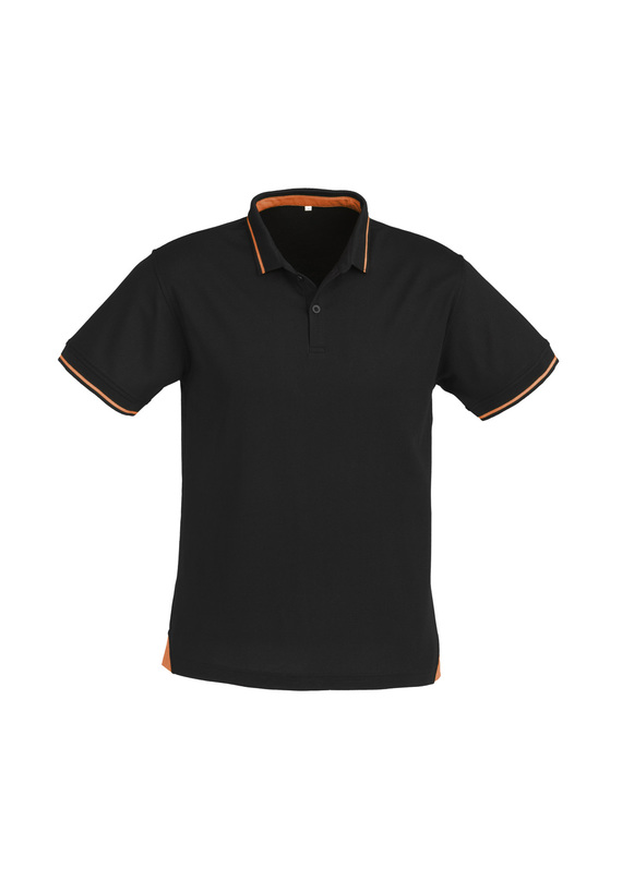 Jet Cotton Backed BIZCOOL Polo Shirt - Men - Black/Orange