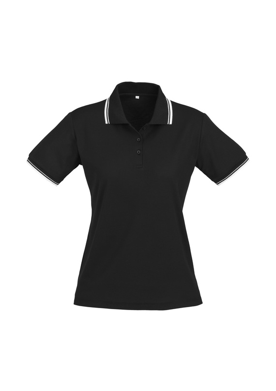 Cambridge Cotton-Backed BIZCOOL Polo - Women - Black/White/White