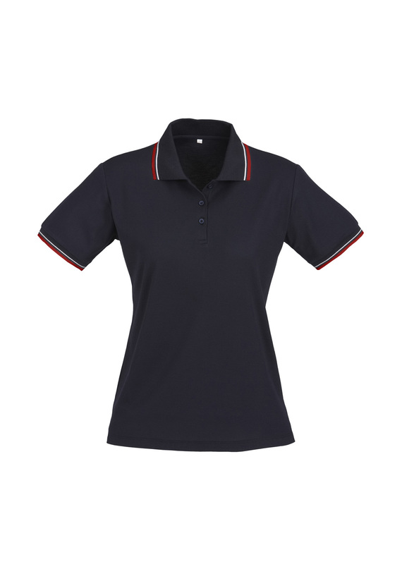 Cambridge Cotton-Backed BIZCOOL Polo - Women - Navy/Red/White