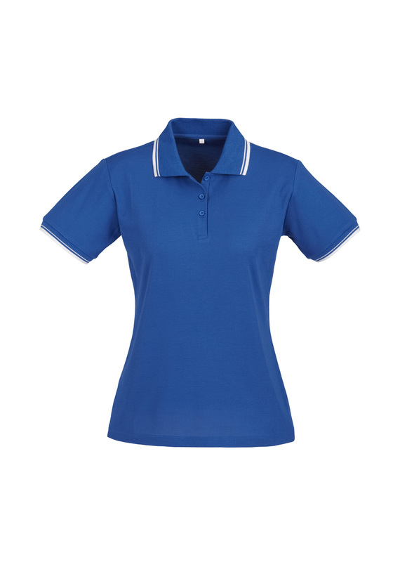 Cambridge Cotton-Backed BIZCOOL Polo - Women - Royal/White/White