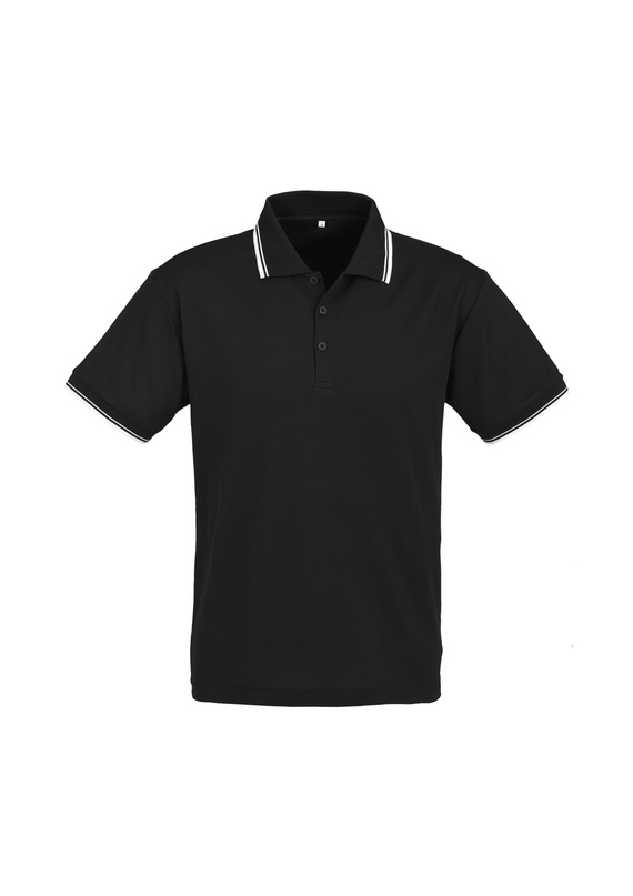Cambridge Cotton-Backed BIZCOOL Polo Shirt - Men - Black/White/White