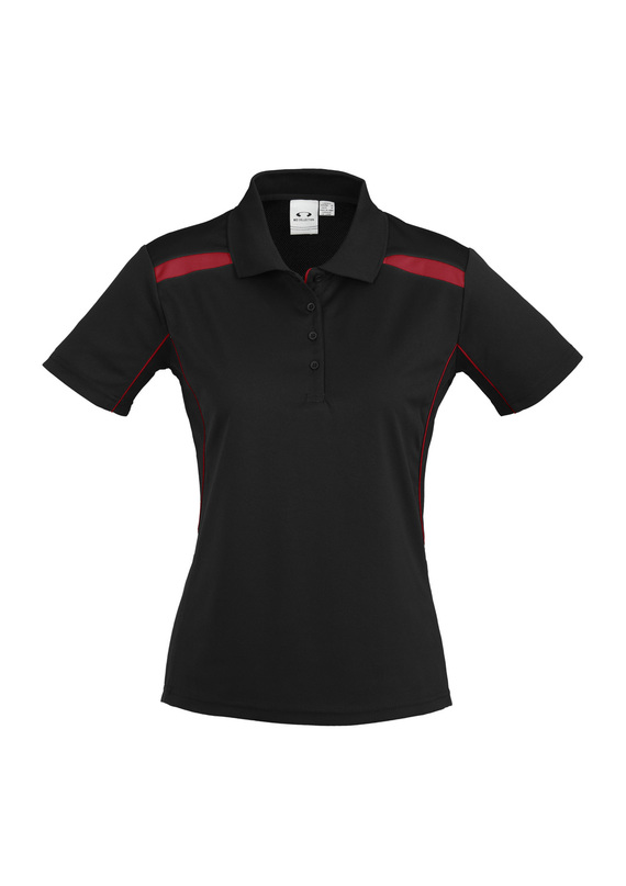 United BIZCOOL Polo Shirt - Women - Black/Red
