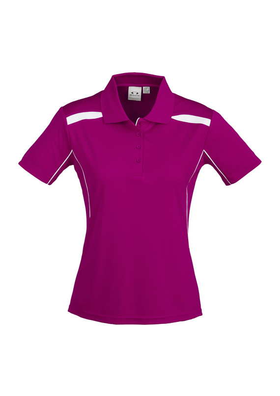 United BIZCOOL Polo Shirt - Women - Magenta/White