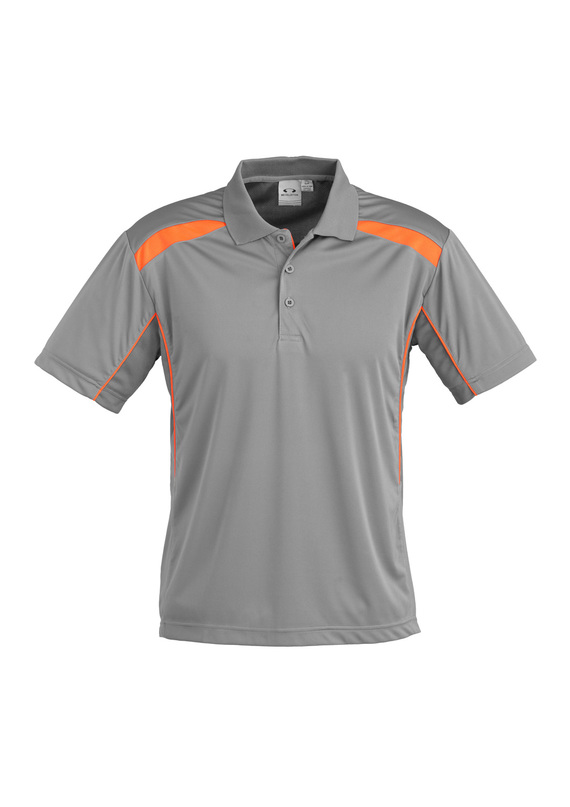 United BIZCOOL Polo Shirt - Men - Ash/Fluoro Orange