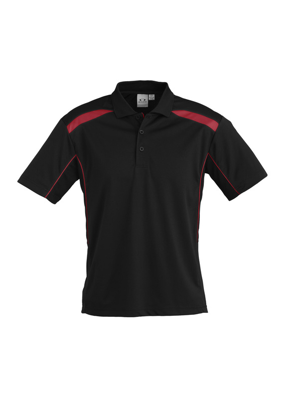 United BIZCOOL Polo Shirt - Men - Black/Red