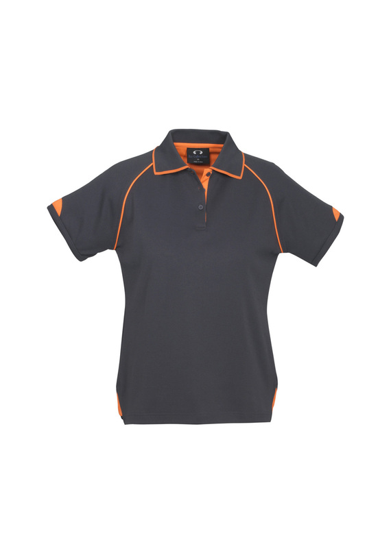 Fusion BIZ COOL Cotton Backed Polo Shirt - Women - Grey/Fluoro Orange