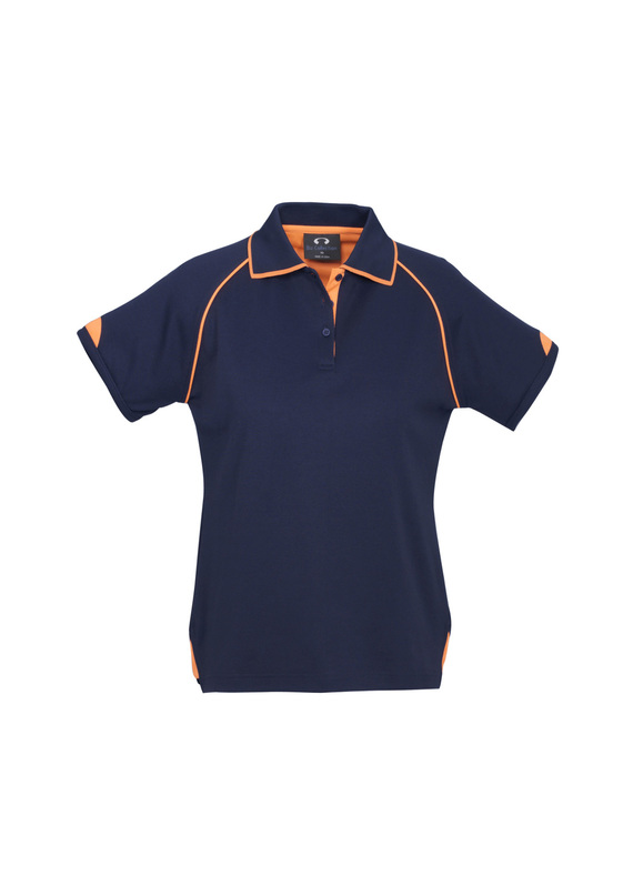 Fusion BIZ COOL Cotton Backed Polo Shirt - Women - Navy/Fluoro Orange