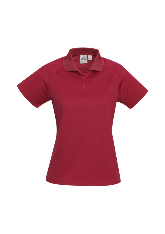 Sprint BIZ COOL Mesh Polo Shirt - Women - Red
