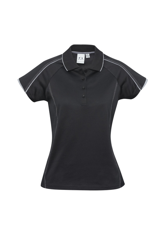 Blade Cotton/Poly Polo Shirt - Women - Black/Silver Grey