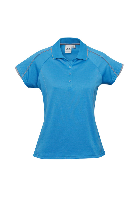 Blade Cotton/Poly Polo Shirt - Women - Cyan/Silver Grey