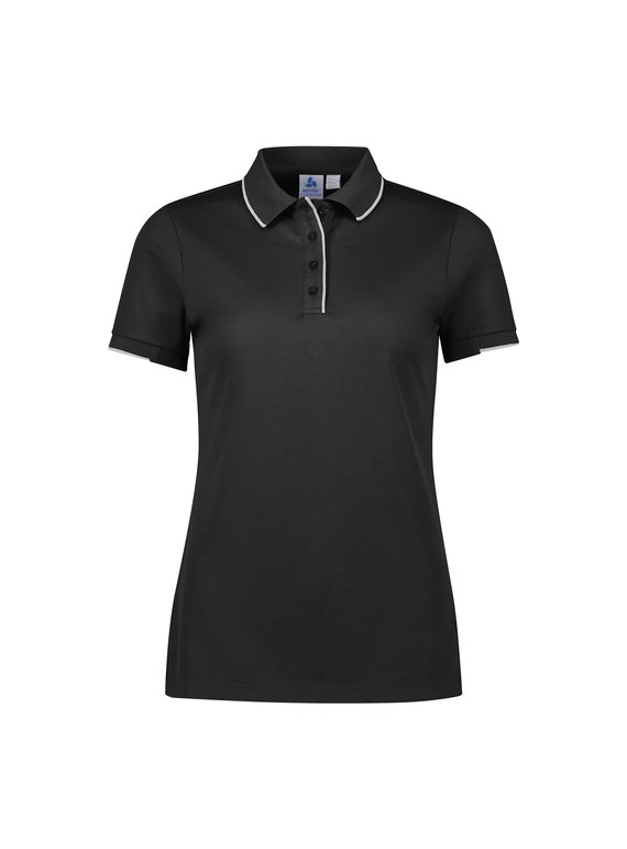 Focus Poly/Cotton Polo Shirt - Women - Black/White