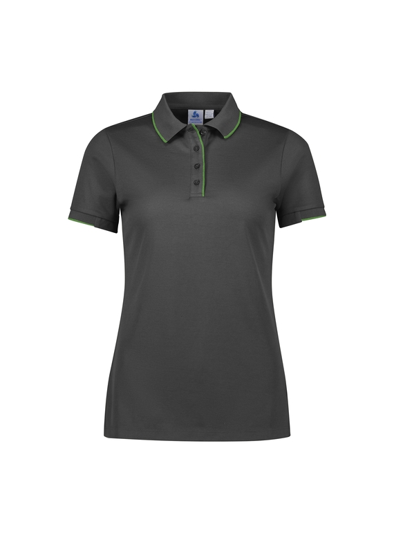Focus Poly/Cotton Polo Shirt - Women - Grey/Fluoro Lime