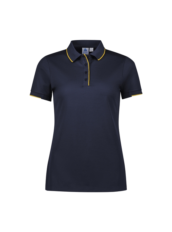 Focus Poly/Cotton Polo Shirt - Women - Navy/Gold