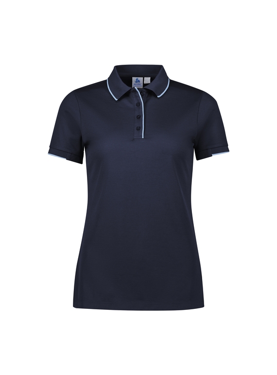 Focus Poly/Cotton Polo Shirt - Women - Navy/Sky