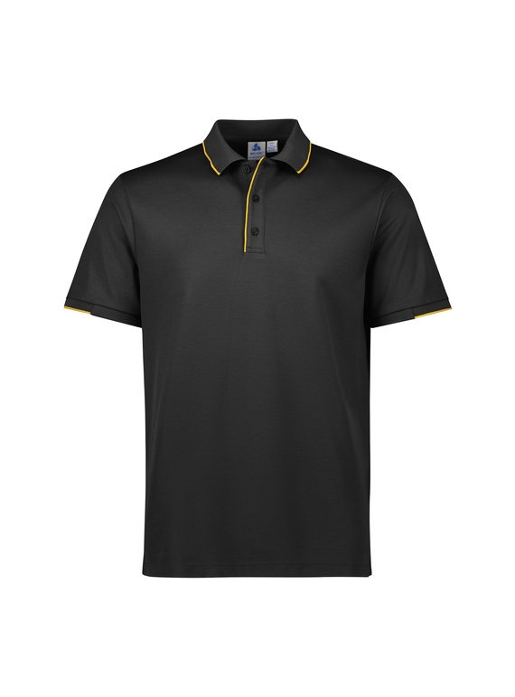 Focus Poly/Cotton Polo Shirt - Men - Black/Gold